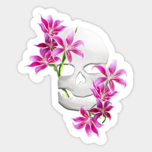 Lily Skull Sticker